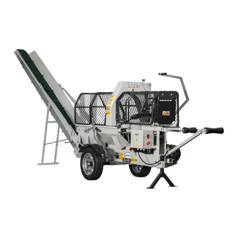 LUMAG SSA400E | Macchina sega-spaccalegna elettrica con nastro trasportatore
